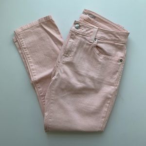 Michael Kors Light Pink Cropped Skinny Jeans 2